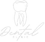 tooth in pen line style modern dental clinic logo